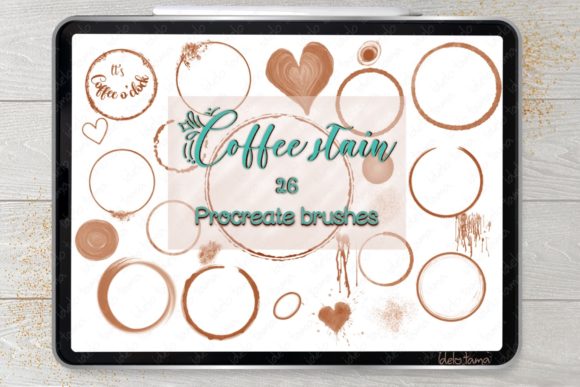 Creative Coffee Stain Marks for Digital Art