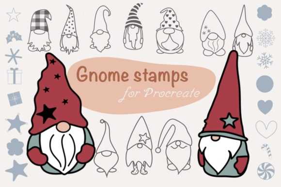 Gnome Procreate Stamps Set: Your Secret for Faster, Charming Designs