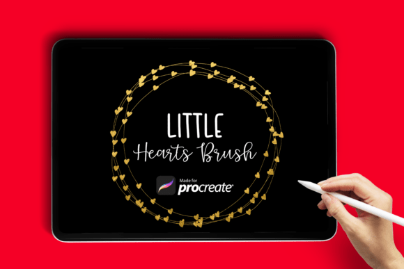 Little Hearts Liner Procreate Brush: Soft Backgrounds with a Personal Touch