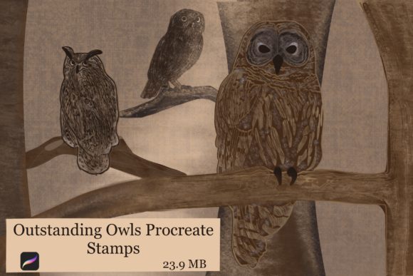 Outstanding Owls Procreate Stamp Bundle: Your Creative Toolkit