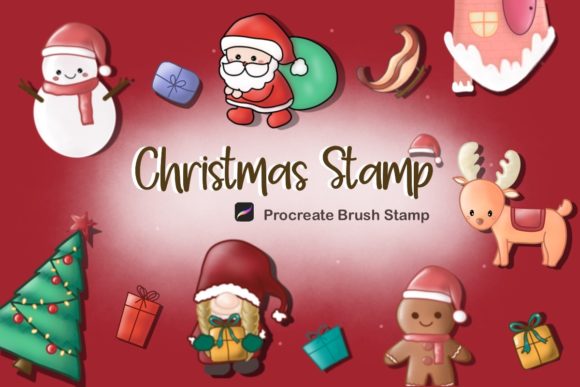 Procreate Brush Stamp 20 Christmas Set1: A Festive Design Shortcut