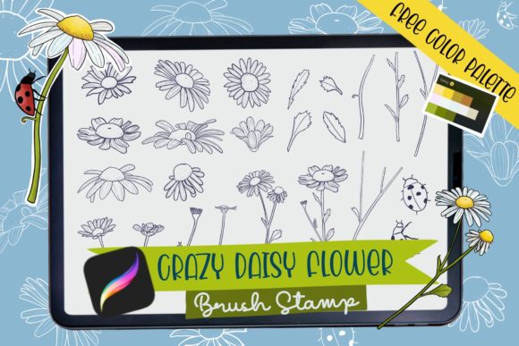 Procreate Brush Stamp Daisy Flower Brush: A Floral Toolkit for Digital Artists