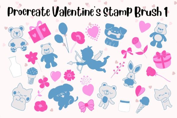 Procreate Valentine's Stamp Brush Set 1: Instant Charm for Digital Artists