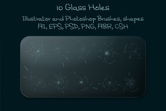 Realistic Glass Bullet Holes for Digital Artwork