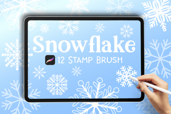 Snowflake Stamp Brush for Procreate: Your Winter Design Toolkit