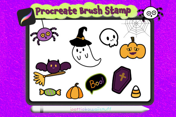 Spooky-Cute Design: Mastering Procreate Brush Stamps Doodle Halloween