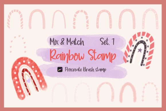 Unleash Vibrant Creativity with the Procreate Brush Stamp Rainbow Set